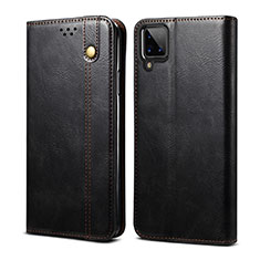 Funda de Cuero Cartera con Soporte Carcasa para Samsung Galaxy M12 Negro