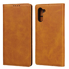 Funda de Cuero Cartera con Soporte Carcasa para Samsung Galaxy Note 10 5G Naranja