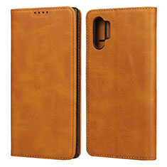 Funda de Cuero Cartera con Soporte Carcasa para Samsung Galaxy Note 10 Plus Naranja