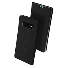 Funda de Cuero Cartera con Soporte Carcasa para Samsung Galaxy S10 Plus Negro