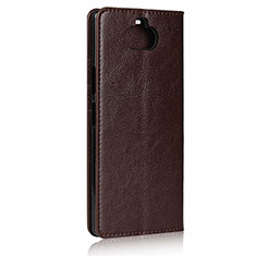 Funda de Cuero Cartera con Soporte Carcasa para Sony Xperia 8 Lite Marron