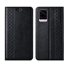 Funda de Cuero Cartera con Soporte Carcasa para Vivo V20 Pro 5G Negro