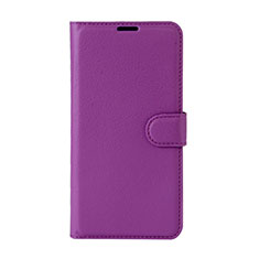 Funda de Cuero Cartera con Soporte Carcasa para Wiko Wim Lite 4G Morado