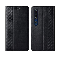 Funda de Cuero Cartera con Soporte Carcasa para Xiaomi Mi 10 Negro