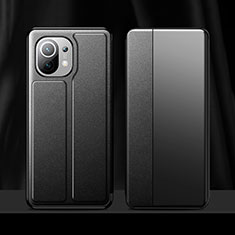 Funda de Cuero Cartera con Soporte Carcasa para Xiaomi Mi 11 Lite 4G Negro