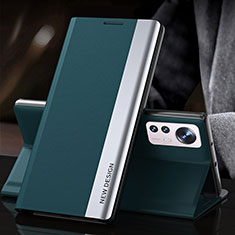 Funda de Cuero Cartera con Soporte Carcasa para Xiaomi Mi 12 Pro 5G Verde