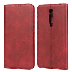 Funda de Cuero Cartera con Soporte Carcasa para Xiaomi Redmi K20 Rojo