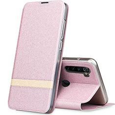 Funda de Cuero Cartera con Soporte Carcasa para Xiaomi Redmi Note 8 Oro Rosa