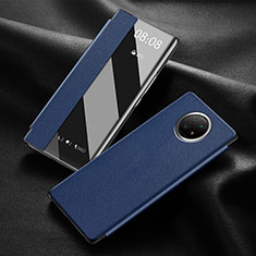 Funda de Cuero Cartera con Soporte Carcasa para Xiaomi Redmi Note 9 5G Azul