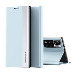 Funda de Cuero Cartera con Soporte Carcasa Q01H para Xiaomi Mi 11i 5G (2022) Azul Cielo