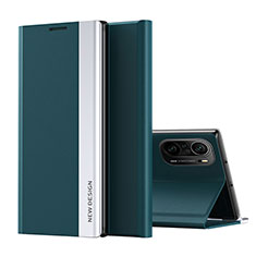 Funda de Cuero Cartera con Soporte Carcasa Q01H para Xiaomi Mi 11i 5G Verde