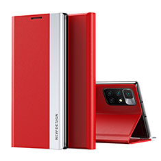 Funda de Cuero Cartera con Soporte Carcasa Q01H para Xiaomi Redmi 10 (2022) Rojo