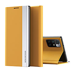 Funda de Cuero Cartera con Soporte Carcasa Q01H para Xiaomi Redmi 10 4G Amarillo