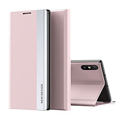 Funda de Cuero Cartera con Soporte Carcasa Q01H para Xiaomi Redmi 9AT Oro Rosa