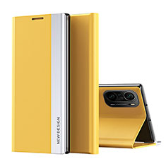 Funda de Cuero Cartera con Soporte Carcasa Q01H para Xiaomi Redmi K40 Pro 5G Amarillo