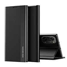 Funda de Cuero Cartera con Soporte Carcasa Q01H para Xiaomi Redmi K40 Pro+ Plus 5G Negro