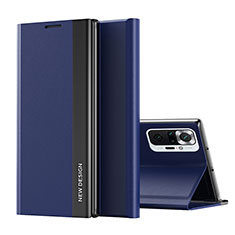 Funda de Cuero Cartera con Soporte Carcasa Q01H para Xiaomi Redmi Note 10 Pro Max Azul
