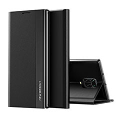 Funda de Cuero Cartera con Soporte Carcasa Q01H para Xiaomi Redmi Note 9 Pro Max Negro