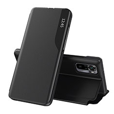 Funda de Cuero Cartera con Soporte Carcasa Q02H para Xiaomi Poco M5S Negro