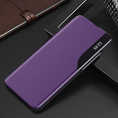 Funda de Cuero Cartera con Soporte Carcasa Q02H para Xiaomi Poco X3 Pro Morado