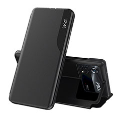 Funda de Cuero Cartera con Soporte Carcasa Q02H para Xiaomi Redmi Note 11E Pro 5G Negro