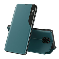 Funda de Cuero Cartera con Soporte Carcasa Q02H para Xiaomi Redmi Note 9 Pro Verde