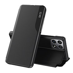 Funda de Cuero Cartera con Soporte Carcasa QH1 para Huawei Honor X8 5G Negro