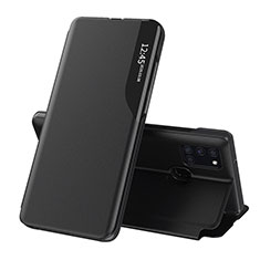 Funda de Cuero Cartera con Soporte Carcasa QH1 para Samsung Galaxy A21s Negro