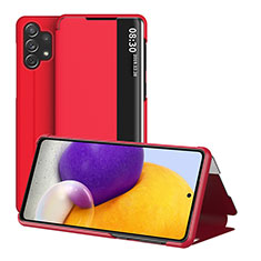 Funda de Cuero Cartera con Soporte Carcasa QH1 para Samsung Galaxy A32 4G Rojo