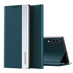Funda de Cuero Cartera con Soporte Carcasa QH1 para Samsung Galaxy A70S Verde