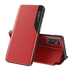 Funda de Cuero Cartera con Soporte Carcasa QH1 para Samsung Galaxy F23 5G Rojo