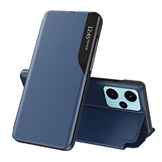 Funda de Cuero Cartera con Soporte Carcasa QH1 para Xiaomi Poco F5 5G Azul