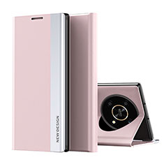 Funda de Cuero Cartera con Soporte Carcasa QH2 para Huawei Honor Magic4 Lite 5G Oro Rosa