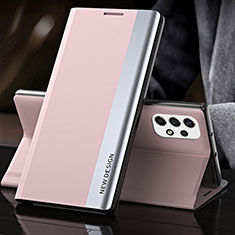 Funda de Cuero Cartera con Soporte Carcasa QH2 para Samsung Galaxy A23 4G Oro Rosa