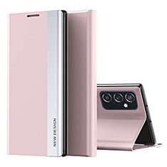 Funda de Cuero Cartera con Soporte Carcasa QH2 para Samsung Galaxy F23 5G Oro Rosa
