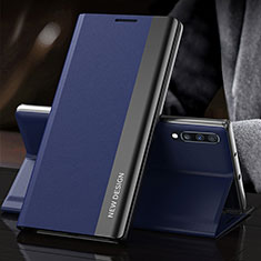 Funda de Cuero Cartera con Soporte Carcasa QH3 para Samsung Galaxy A70 Azul