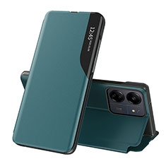 Funda de Cuero Cartera con Soporte Carcasa QH3 para Xiaomi Poco C65 Verde