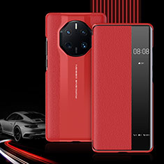 Funda de Cuero Cartera con Soporte Carcasa QK1 para Huawei Mate 50 RS Rojo