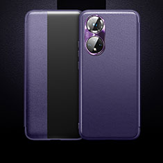 Funda de Cuero Cartera con Soporte Carcasa QK1 para Huawei Nova 9 Morado