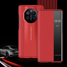 Funda de Cuero Cartera con Soporte Carcasa QK2 para Huawei Mate 50 Pro Rojo