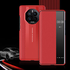 Funda de Cuero Cartera con Soporte Carcasa QK2 para Huawei Mate 50 Rojo