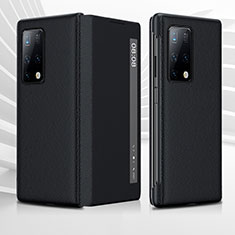 Funda de Cuero Cartera con Soporte Carcasa QK2 para Huawei Mate X2 Negro