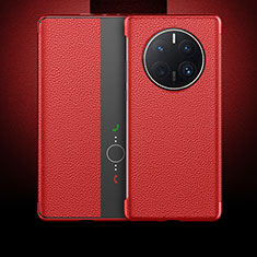 Funda de Cuero Cartera con Soporte Carcasa QK3 para Huawei Mate 50 Pro Rojo