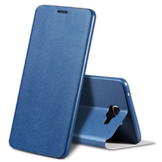 Funda de Cuero Cartera con Soporte Carcasa S01 para Samsung Galaxy A9 Pro (2016) SM-A9100 Azul