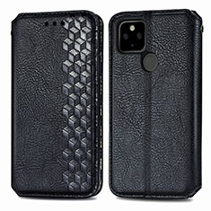 Funda de Cuero Cartera con Soporte Carcasa S01D para Google Pixel 4a 5G Negro