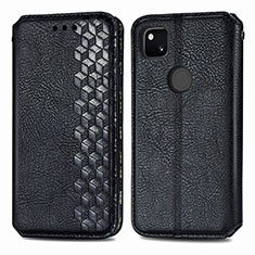 Funda de Cuero Cartera con Soporte Carcasa S01D para Google Pixel 4a Negro