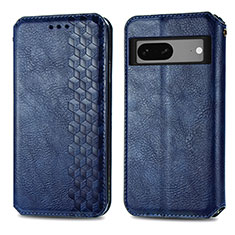 Funda de Cuero Cartera con Soporte Carcasa S01D para Google Pixel 7 5G Azul