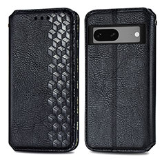 Funda de Cuero Cartera con Soporte Carcasa S01D para Google Pixel 7 5G Negro