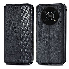 Funda de Cuero Cartera con Soporte Carcasa S01D para Huawei Enjoy 50 Pro Negro