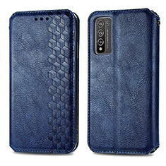 Funda de Cuero Cartera con Soporte Carcasa S01D para Huawei Honor 10X Lite Azul